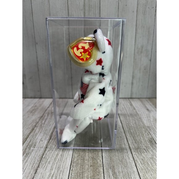 Vtg TY Beanie Baby - Glory The Bear Plush Stuffed Animal Toy Display Case & Tag - Picture 4 of 8